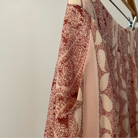 Ann Taylor Peachy Pink Paisley Skirt - Picture 3 of 9